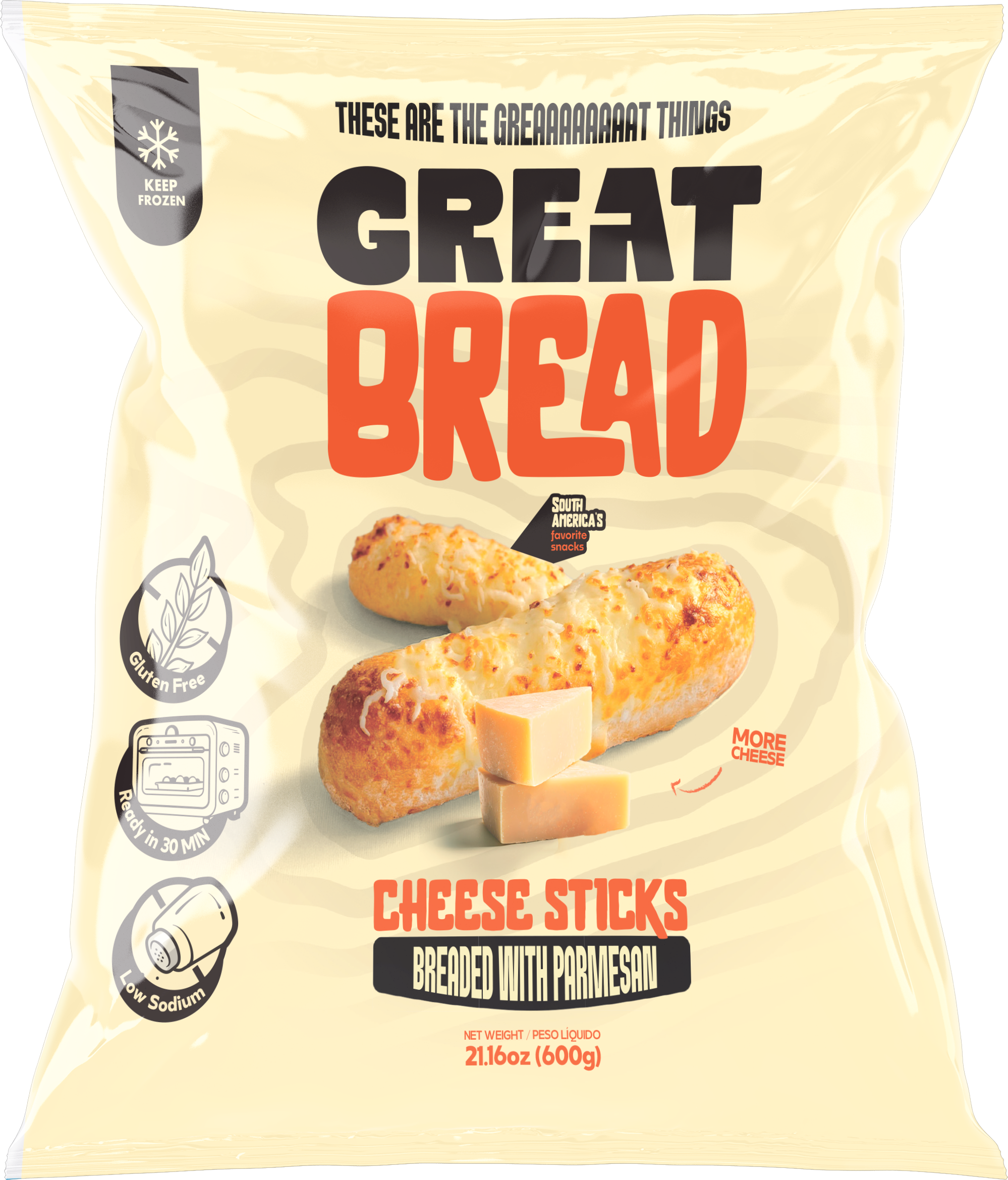 Cheese Sticks Breaded with Parmesan cheese